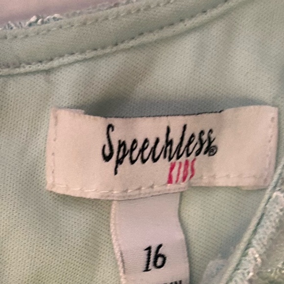 Speechless Glitter lace floral maxi overlay romper skort dress girls Sz-16 AA4 - Picture 8 of 11